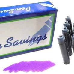 Outlet 🥰 Pen Savings 24 Standard International Short Fountain Pen Ink Cartridges, Royal Purple 💯