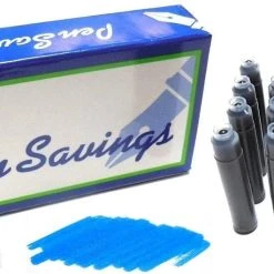 Hot Sale ✔️ Pen Savings 24 Standard International Short Fountain Pen Ink Cartridges, Royal Blue 👍