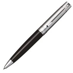 New 🔔 Sheaffer 300 Glossy Black With Chrome Trim Ballpoint Pen 😉