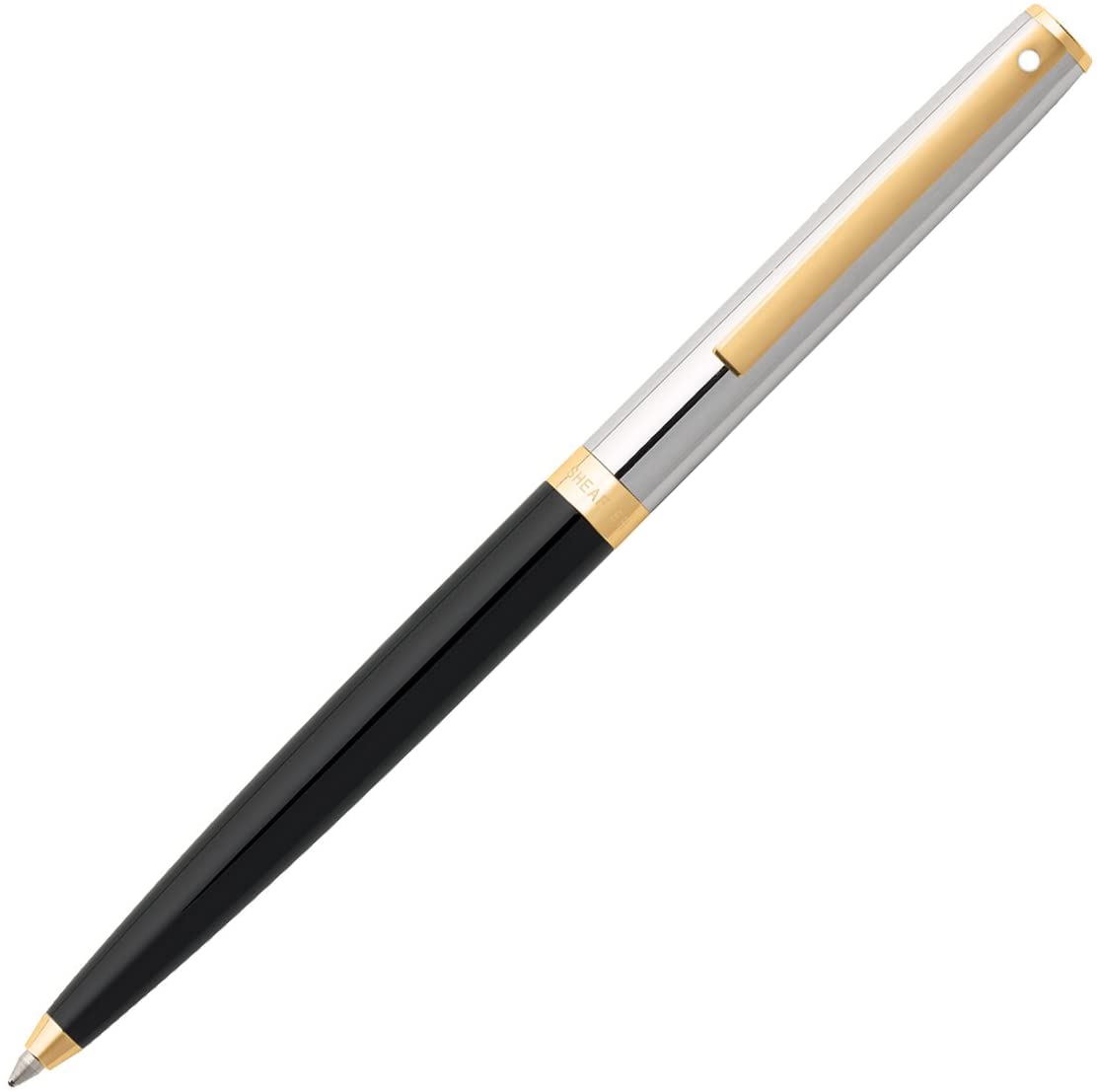 Sheaffer Sagaris Ballpoint Pen, Black, Chrome & Gold Hot Sale ???? Sheaffer Sagaris Ballpoint Pen, Black, Chrome & Gold ???? -Tibaldi shop