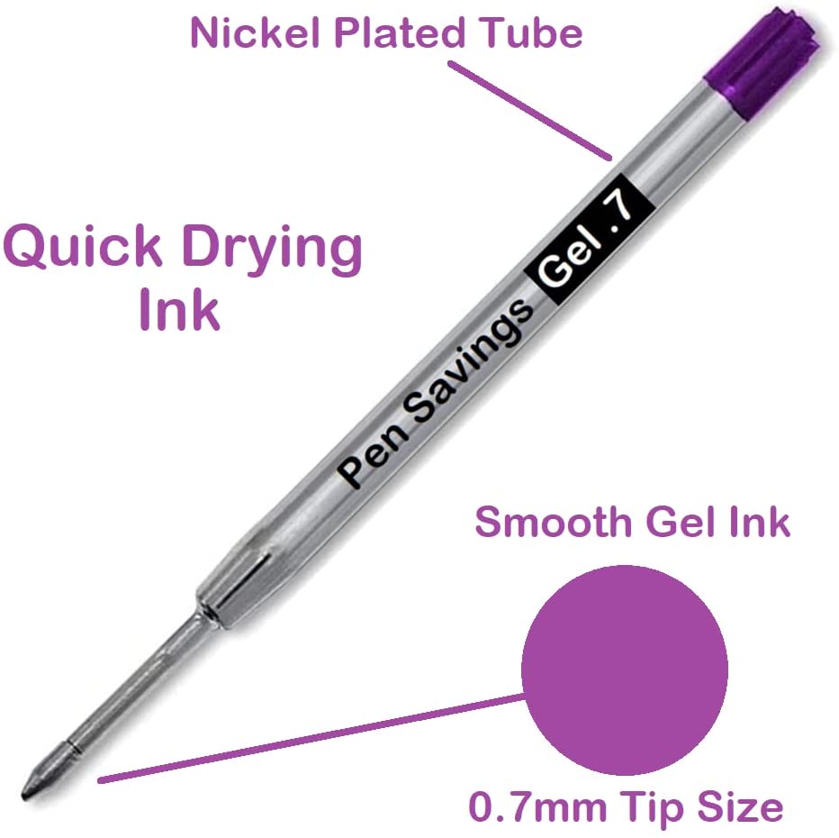 Parker Style Ballpoint Pen Refills, GEL Ink, .7mm, Purple Ink Hot Sale ???? Pen Savings Parker Style Ballpoint Pen Refills, GEL Ink, .7mm, Purple Ink ✔️ -Tibaldi shop 61M2yXYGP3L. AC SL1500 30a38440 2915 4981 825b