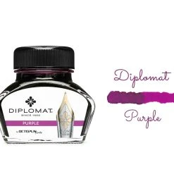 Buy 👍 Diplomat Octopus Fountain Pen Ink Bottle, 30ml, Purple 🥰