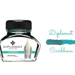 Cheap ✔️ Diplomat Octopus Fountain Pen Ink Bottle, 30ml, Caribbean Turquoise 😉