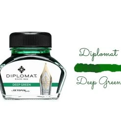 New ⭐ Diplomat Octopus Fountain Pen Ink Bottle, 30ml, Deep Green 👍