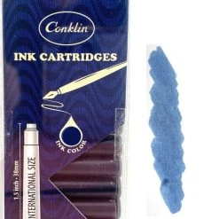 Outlet ✨ Conklin Fountain Pen Ink Cartridges, 12 Pack, Blue/Black ⭐