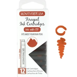 Discount 🎁 Monteverde International Standard Fountain Pen Ink Cartridges, Fireopal 🛒
