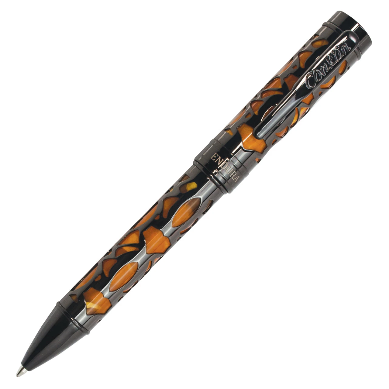 Cheap π Conklin Endura Deco Crest Ballpoint Pen, Orange & Gunmetal π