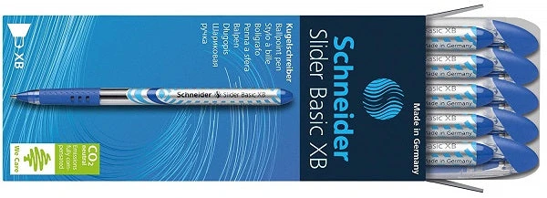 Cheapest ๐ Schneider Slider Basic XB Ballpoint Pens, 10 Pack, Blue, Extra Bold ๐