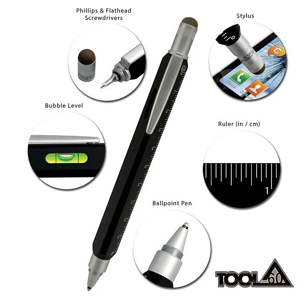 Best Pirce ๐ฅ Monteverde Tool 60 Ballpoint Pen & Stylus, Midnight Black ๐ฅฐ - Image 2