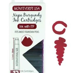 Wholesale 🤩 Monteverde International Standard Fountain Pen Ink Cartridges, Napa Burgundy 👍