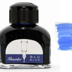 Buy 🎉 Pineider Fountain Pen Ink Bottle, 75ml Glass Bottle, Blue 🥰