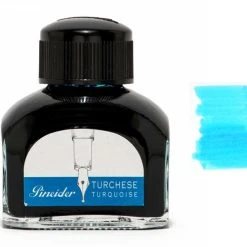 Cheapest 🎁 Pineider Fountain Pen Ink Bottle, 75ml Glass Bottle, Turquoise 🎉
