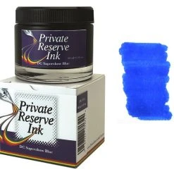 Best Sale 🤩 Private Reserve Fountain Pen Ink Bottle, 60ml, DC Supershow Blue 🔔