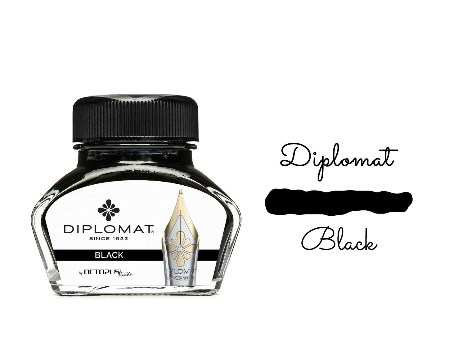 Hot Sale π Diplomat Octopus Fountain Pen Ink Bottle, 30ml, Black π