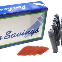 Discount π₯ Pen Savings 24 Standard International Short Fountain Pen Ink Cartridges, Dragon Red π―