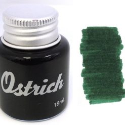 New ❤️ Ostrich Fountain Pen Ink Bottle, 18ml, Green Emerald ????