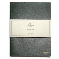 Discount ❤️ Pineider Notes Milano Leather Notebook, Green, Lined Ivory Paper 🧨