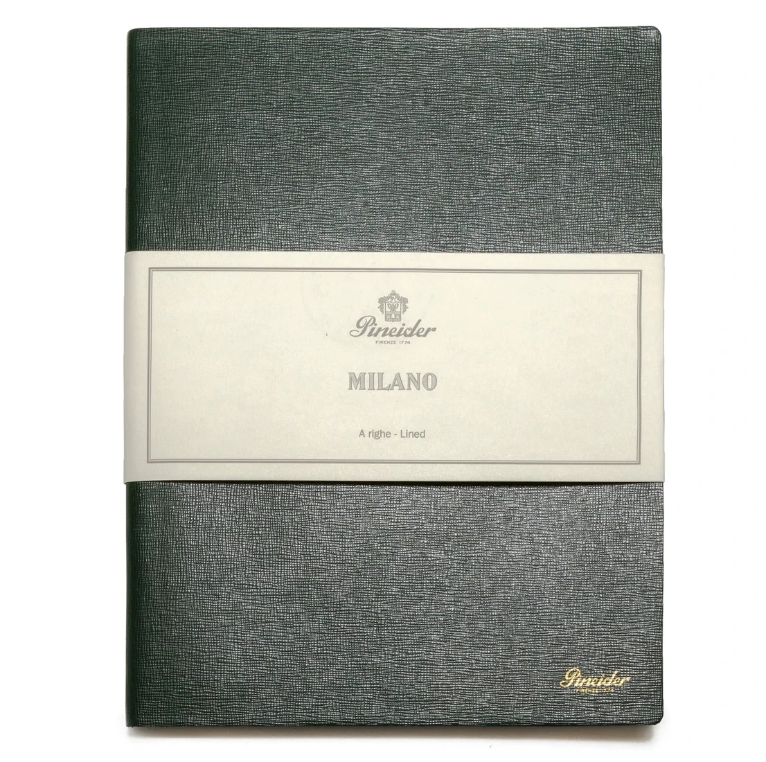 Discount β€οΈ Pineider Notes Milano Leather Notebook, Green, Lined Ivory Paper π§¨