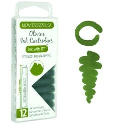 Deals 🛒 Monteverde International Standard Fountain Pen Ink Cartridges, Olivine 👍