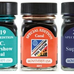 Best Pirce 🎉 Monteverde 30ml Special Edition Fountain Pen Ink Bottle Set, Teal, Coral, Blue 😍