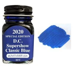 Brand new ✔️ Monteverde 30ml Special Edition Fountain Pen Ink Bottle, 2020 DC Classic Blue 👍