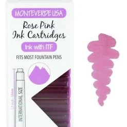 Top 10 🛒 Monteverde International Standard Fountain Pen Ink Cartridges, Rose Pink 😀