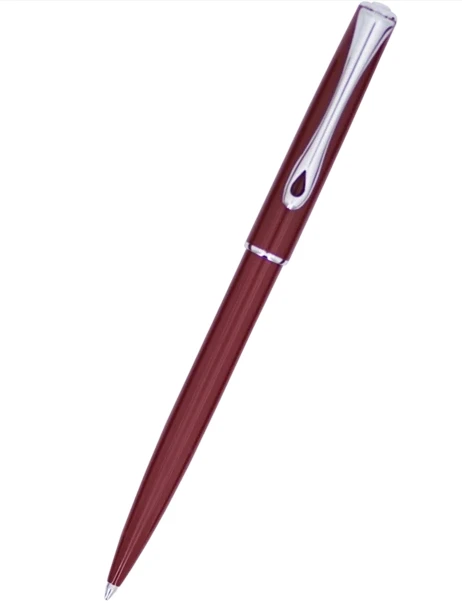 Brand new ๐ Diplomat Traveller EasyFLOW Ballpoint Pen, Dark Red & Chrome ๐