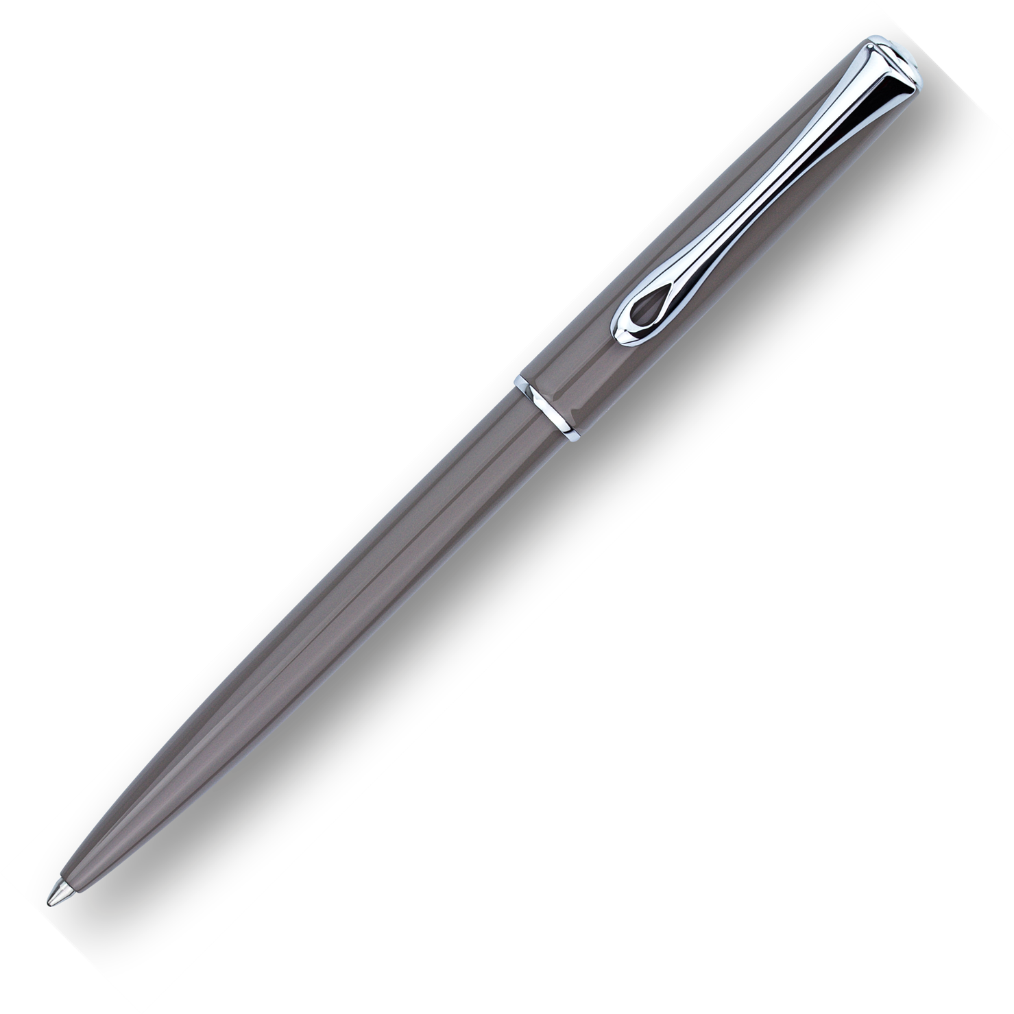 Diplomat Traveller Ballpoint Pen, Taupe Grey & Chrome Outlet ???? Diplomat Traveller Ballpoint Pen, Taupe Grey & Chrome ⭐ -Tibaldi shop