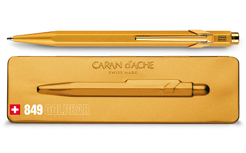 Caran D'Ache 849 Goldbar Ballpoint Pen, #849.999G Budget ???? Caran D'Ache 849 Goldbar Ballpoint Pen, #849.999G ⭐ -Tibaldi shop Waterman Blue e7fa1662 a129 410d a92b