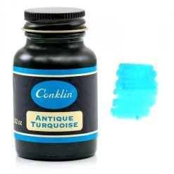 Cheapest ⭐ Conklin Classic Fountain Pen Ink Bottle, Antique Turquoise, 60ml Glass Bottle 🛒