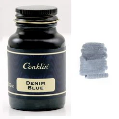Wholesale 🧨 Conklin Classic Fountain Pen Ink Bottle, Denim Blue, 60ml Glass Bottle 🤩