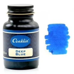 Outlet ✨ Conklin Classic Fountain Pen Ink Bottle, Deep Blue, 60ml Glass Bottle 🧨