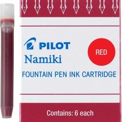 Hot Sale 😍 Pilot Namiki Fountain Pen Ink Cartridges, Red, 6pk ✔️