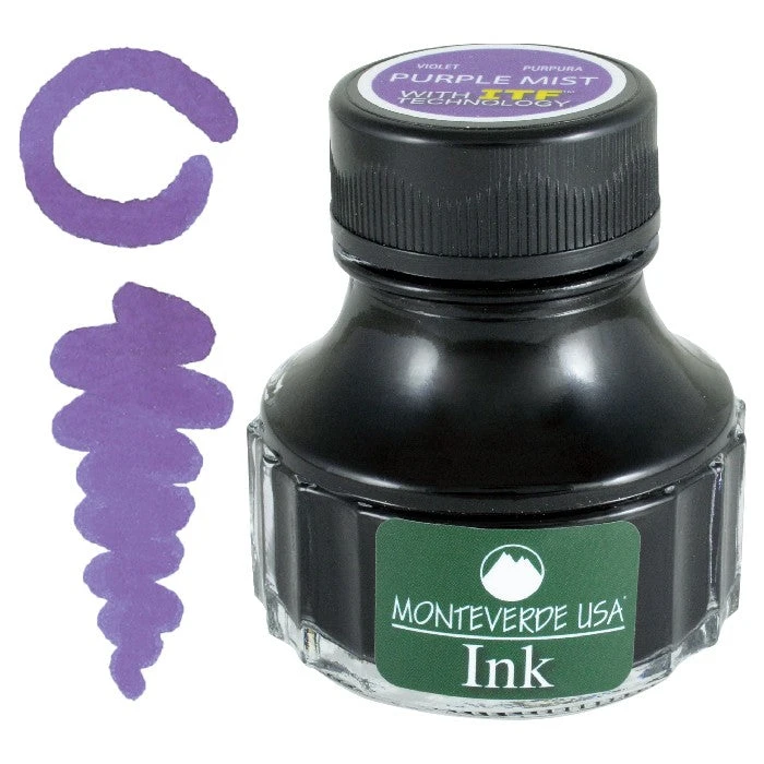 Best reviews of π Monteverde 90ml Fountain Pen Ink Bottle, Purple Mist π
