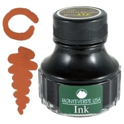 Discount 👍 Monteverde 90ml Fountain Pen Ink Bottle, Scotch Brown 🎁