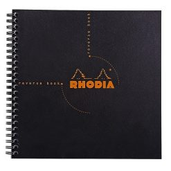 Outlet ???? Rhodia Classic Reverse Book, Side Wirebound , Black Dot, 8 ¼ X 8 ¼ ????