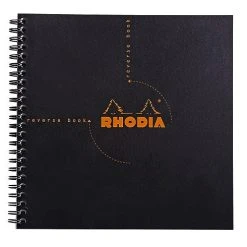 Outlet 👏 Rhodia Classic Reverse Book, Side Wirebound , Black Dot, 8 ¼ X 8 ¼ 🤩